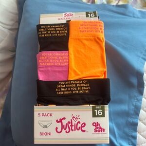 Brand new girls size 16 justice underwear!